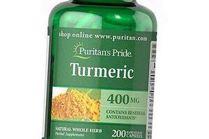 Экстракт корня куркумы Turmeric 400 Puritan's Pride 200капс (71367019)