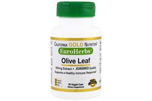 Экстракт оливковых листьев California Gold Nutrition Olive Leaves 500 мг 60 капсул (CGN01113)