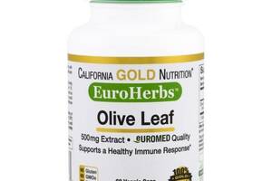 Экстракт оливковых листьев California Gold Nutrition Olive Leaves 500 мг 60 капсул (CGN01113)