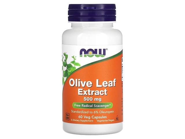 Экстракт оливы NOW Foods Olive Leaf 500 mg 60 Veg Caps