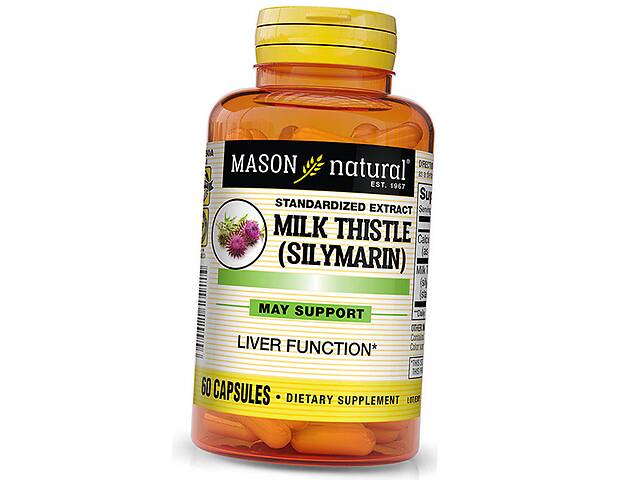 Экстракт расторопши Milk Thistle Silymarin Mason Natural 60капс (71529032)