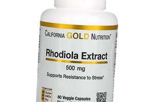 Экстракт Родиолы Rhodiola Extract 500 California Gold Nutrition 60вегкапс (71427012)