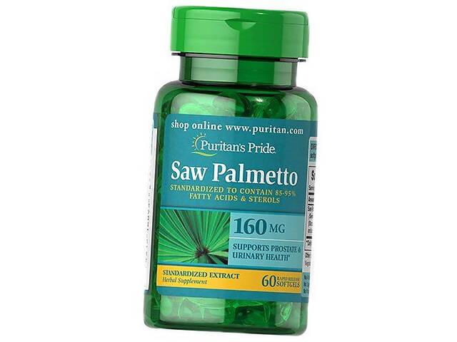 Экстракт Со Пальметто Saw Palmetto Standardized Extract 160 Puritan's Pride 60гелкапс (71367065)