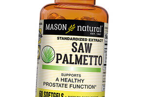 Экстракт Со Пальметто Standardized Extract Saw Palmetto 160 Mason Natural 60гелкапс (71529030)