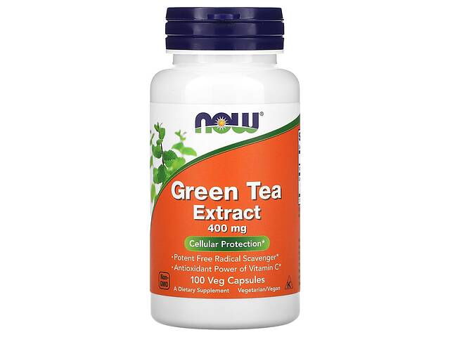 Экстракт зеленого чая Green Tea Now Foods 400 мг 100 вегетарианских капсул