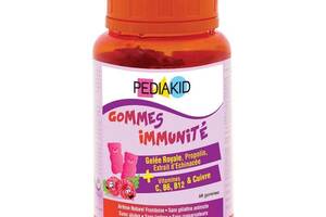 Экстракты для повышения иммунитета Pediakid Gommes immunity 60 Gummies Raspberry