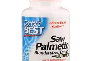 Экстракты ягод сереноа Doctor's Best Saw Palmetto, Standardized Extract with Euromed 320 mg 60 Softgels DRB-00082