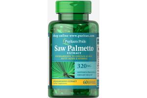 Экстракты ягод сереноа Puritan's Pride Saw Palmetto Extract 320 mg 60 Caps