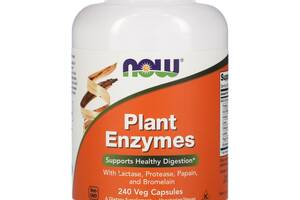 Энзимы (Plant Enzymes) Now Foods ферменты 240 вегетарианских капсул