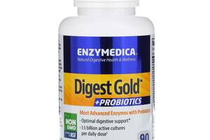 Энзимы смесь плюс пробиотики Digest Gold Probiotics Enzymedica 90 капсул