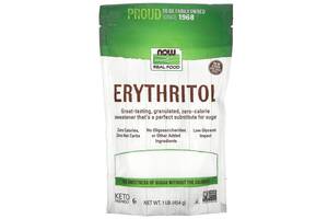 Эритритол (сахарозаменитель) Erythritol Now Foods Real Food 454 г