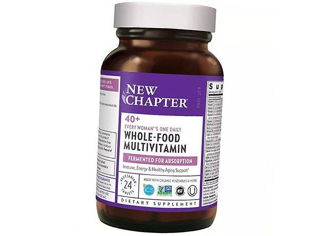 Ежедневные Мультивитамины для женщин 40 + Every Woman's 40+ One Daily Multivitamin New Chapter 24вегтаб (36377023)