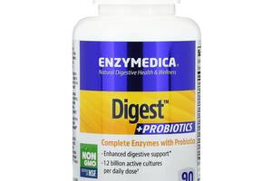 Ферменты и пробиотики Digest + Probiotics Enzymedica 90 капсул