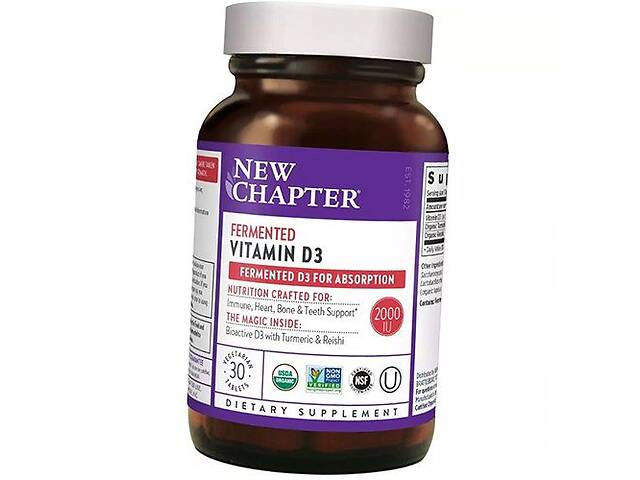 Ферментированный Витамин Д3 Fermented Vitamin D3 New Chapter 30вегтаб (36377027)