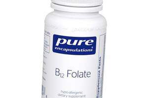 Фолат та Вітамін В12, B12 Folate, Pure Encapsulations 60капс (36361058)