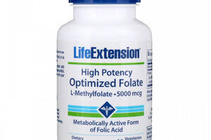 Фолиевая кислота Life Extension High Potency Optimized Folate 5000 mcg 30 Veg Tabs