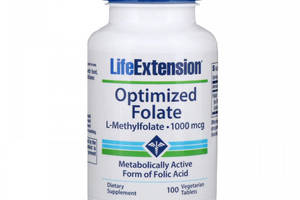 Фолиевая кислота Life Extension Optimized Folate 1000 mcg 100 Veg Tabs