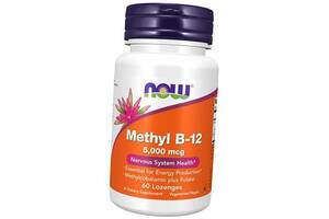 Фолиевая кислота и Витамин В12 Methyl B-12 5000 Now Foods 60леденцов (36128069)