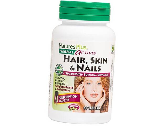 Формула для волос кожи и ногтей Hair Skin & Nails Nature's Plus 60таб (36375111)