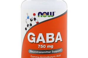 GABA (Гамма-Аминомасляная Кислота) 750мг, Now Foods, 200 капсул