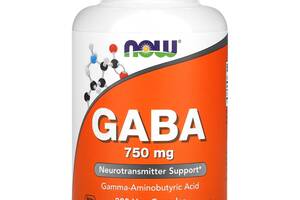 Гамма-аминомасляная кислота ГАМК GABA Now Foods 750 мг 200 капсул