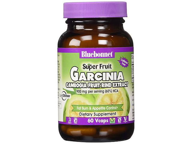 Гарциния Bluebonnet Nutrition Super Fruit, Garcinia Cambogia Fruit Rind Extract 60 Veg Caps