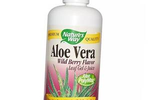 Гель и сок из листьев алоэ вера Aloe Vera Leaf Gel & Juice Nature's Way 1000мл Лесная ягода (71344076)