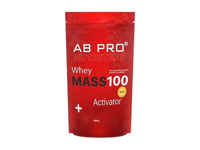 Гейнер AB PRO MASS 100 Whey Activator 1000 g /8 servings/ Клубника