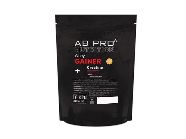Гейнер AB PRO Whey + Creatine Gainer 2000 g /18 servings/ Клубника