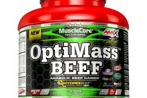 Гейнер Amix Nutrition MuscleCore OptiMass Beef Gainer 2500 g /50 servings/ White Chocolate