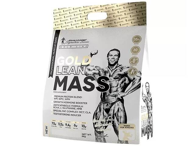 Гейнер Kevin Levrone Gold Lean Mass 6000 g /200 servings/ Snickers