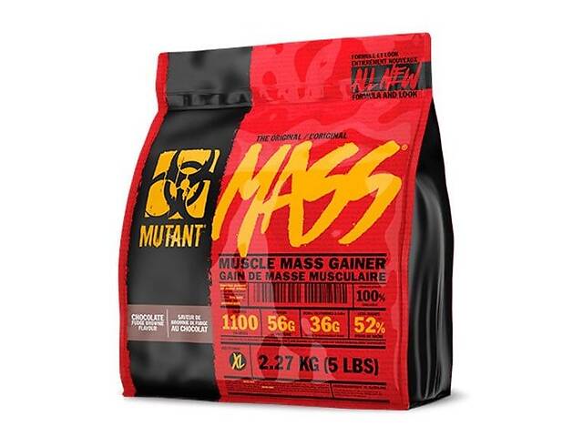 Гейнер Mutant Mass 2270 g /8 servings/ Chocolate Fudge Brownie