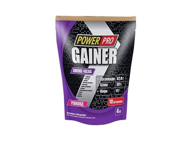 Гейнер Power Pro Gainer 4000 g /100 servings/ Ренклод