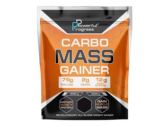 Гейнер Powerful Progress Carbo Mass Gainer 4000 g /40 servings/ Cappuccino