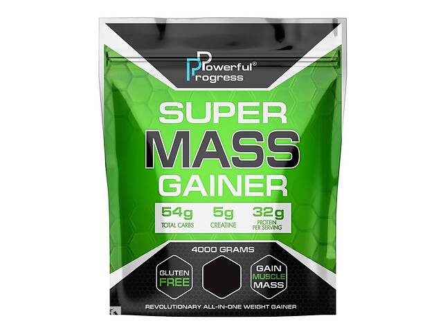Гейнер Powerful Progress Super Mass Gainer 4000 g /40 servings/ Hazelnut
