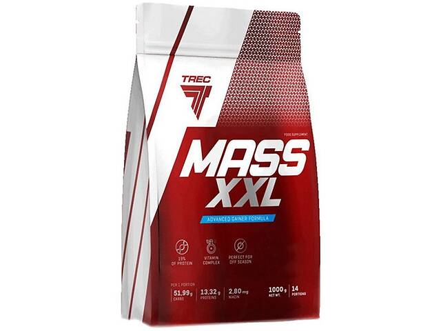 Гейнер Trec Nutrition MASS XXL 1000 g /14 servings/ Strawberry