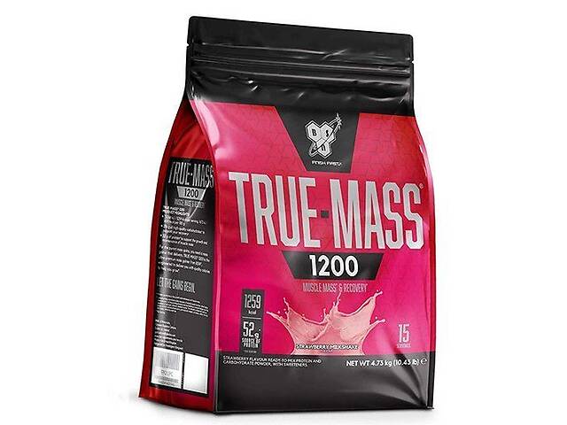 Гейнер True-Mass 1200 BSN 4650г Клубника молочный шейк (30158002)