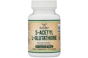 Глутатион Double Wood Supplements S-Acetyl L-Glutathione 100 mg 60 Caps