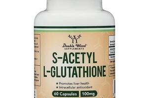 Глутатион Double Wood Supplements S-Acetyl L-Glutathione 100 mg 60 Caps