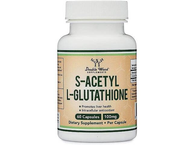 Глутатион Double Wood Supplements S-Acetyl L-Glutathione 100 mg 60 Caps