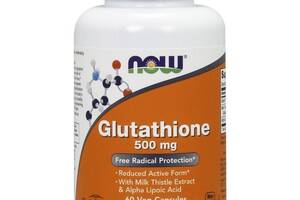 Глутатион NOW Foods Glutathione 500 mg 60 Veg Caps