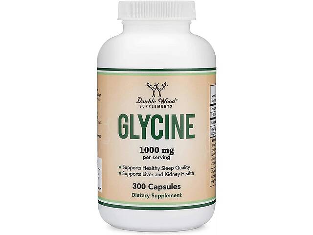 Глицин Double Wood Supplements Glycine 500 mg 300 Caps