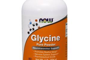 Глицин NOW Foods GLYCINE PURE POWDER 1 LB 454 g /151 servings/