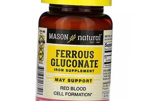 Глюконат Железа Ferrous Gluconate Mason Natural 100таб (36529056)