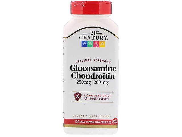 Глюкозамин & Хондроитин 250 мг/200 мг, 21st Century, Original Strength, 120 капсул