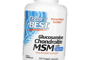 Глюкозамин Хондроитин МСМ Glucosamine Chondroitin MSM with OptiMSM Doctor's Best 360вегкапс (03327016)