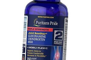 Глюкозамин Хондроитин МСМ Triple Strength Glucosamine Chondroitin and MSM Puritan's Pride 180каплет (03367009)