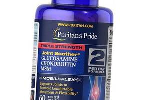 Глюкозамин Хондроитин МСМ Triple Strength Glucosamine Chondroitin and MSM Puritan's Pride 60каплет (03367009)