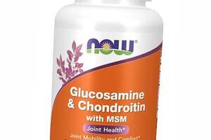 Глюкозамин и Хондроитин с MСM Glucosamine & Chondroitin with MSM Now Foods 90вегкапс (03128001)