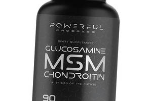 Глюкозамин и Хондроитин с MСM Glucosamine MSM Chondroitin Powerful Progress 90таб (03401001)